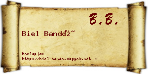 Biel Bandó névjegykártya